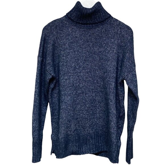 BANANA REPUBLIC x Repreve Turtleneck Sweater Large Blue Knit Womens Top NWT - Picture 5 of 7